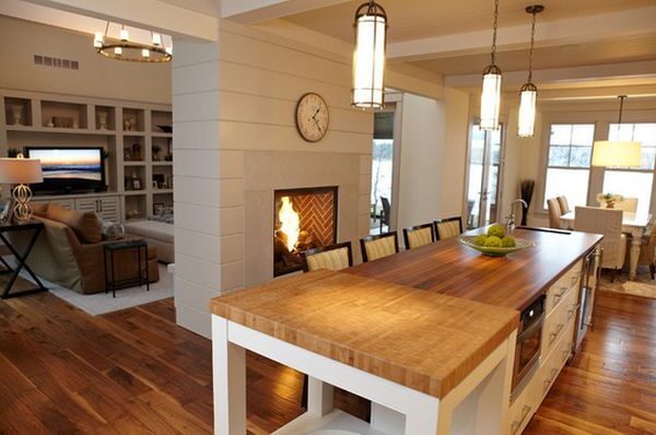 New Light Kitchens With Fireplaces